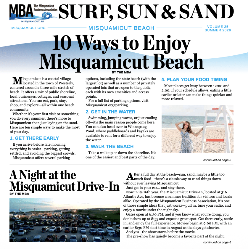 Misquamicut Summer Guide 2026 cover