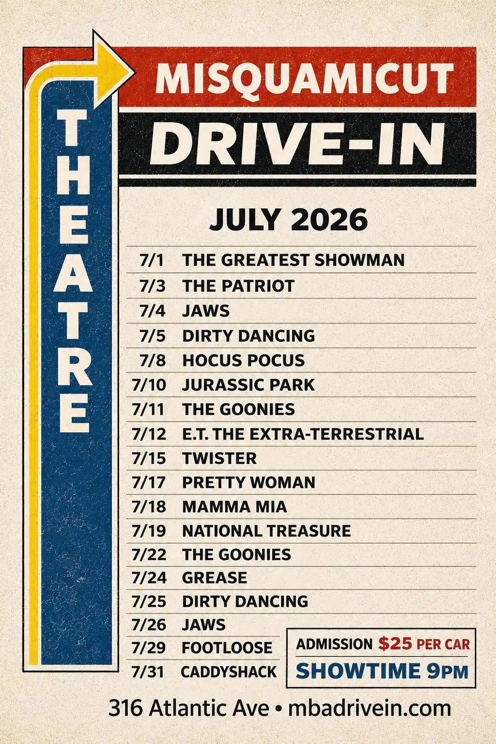 July 2026 Schedule